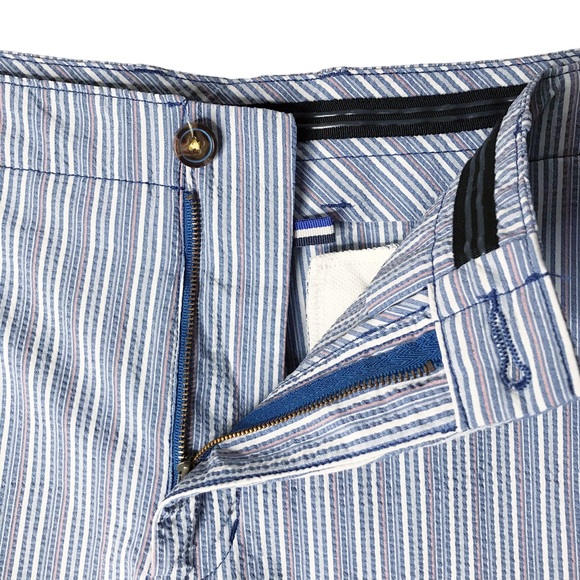 Tommy Bahama Casual Shorts Blue White Pink Stripes Summer Travel Men’s 38 Waist - Picture 3 of 9